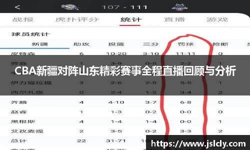 CBA新疆对阵山东精彩赛事全程直播回顾与分析